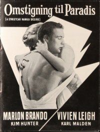 6b656 STREETCAR NAMED DESIRE Danish program R58 Marlon Brando, Vivien Leigh, Elia Kazan classic!