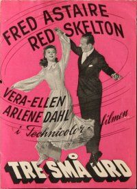 6b660 THREE LITTLE WORDS Danish program '51 Fred Astaire, Red Skelton, sexy Vera-Ellen, different!