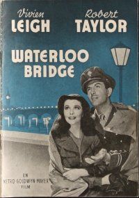 6b671 WATERLOO BRIDGE Danish program '47 different images of Vivien Leigh & Robert Taylor!