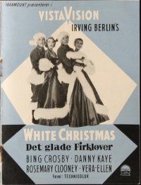 6b673 WHITE CHRISTMAS Danish program '55 Bing Crosby, Danny Kaye, Clooney, Vera-Ellen, different!