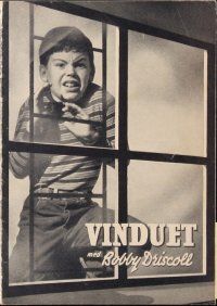6b674 WINDOW Danish program '50 great different image of Bobby Driscoll at window!
