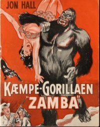 6b678 ZAMBA Danish program '49 completely different Wenzel art of giant African ape & sexy babe!