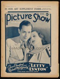 6b443 PICTURE SHOW English magazine November 5, 1932 Joan Crawford in Letty Lynton & more!