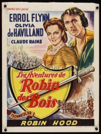 5z007 ADVENTURES OF ROBIN HOOD Belgian R50s Errol Flynn as Robin Hood, Olivia De Havilland