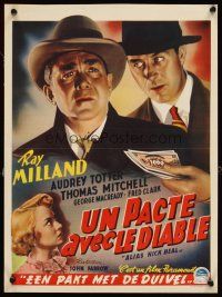 5z010 ALIAS NICK BEAL Belgian '49 Ray Milland must murder Mitchell for Audrey Totter's love!