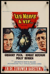 5z043 CAPE FEAR Belgian '62 Gregory Peck, Robert Mitchum, Polly Bergen, classic film noir!