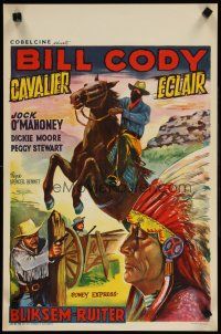 5z058 CODY OF THE PONY EXPRESS Belgian '50 serial, cool different cowboy & Indian artwork!
