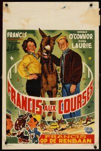 5z099 FRANCIS GOES TO THE RACES Belgian '51 Donald O'Connor & talking mule, horse racing!