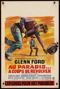 5z112 HEAVEN WITH A GUN Belgian '69 Glenn Ford kills like an artist and this is his masterpiece!
