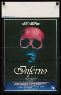 5z123 INFERNO Belgian '80 Dario Argento horror, really cool skull & bleeding mouth art!