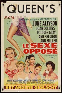 5z178 OPPOSITE SEX Belgian '56 June Allyson, Joan Collins, Ann Sheridan, sexy Ann Miller!