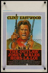 5z180 OUTLAW JOSEY WALES Belgian '76 cowboy Clint Eastwood, cool double-fisted artwork!