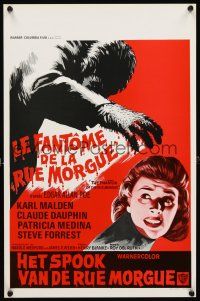 5z184 PHANTOM OF THE RUE MORGUE Belgian R70s 3-D, cool art of the monstrous man & sexy girl!