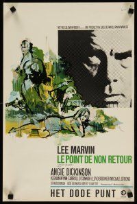 5z188 POINT BLANK Belgian '67 Lee Marvin, Angie Dickinson, cool different stylized artwork!