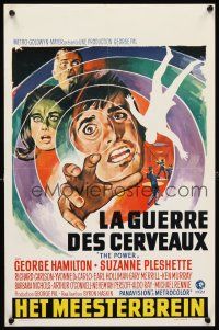 5z191 POWER Belgian '68 George Hamilton, Suzanne Pleshette, wild sci-fi art by Gray Morrow!