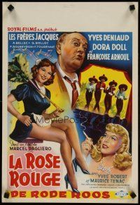 5z198 RED ROSE Belgian '51 French musical starring Arnoul & Louis de Funes!