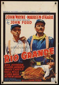 5z204 RIO GRANDE Belgian '50 John Wayne & Maureen O'Hara, directed by John Ford!
