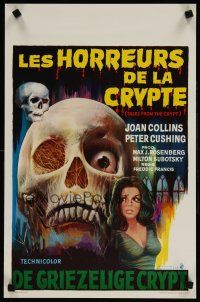 5z245 TALES FROM THE CRYPT Belgian '72 sexy Joan Collins, from E.C. comics, skull image!
