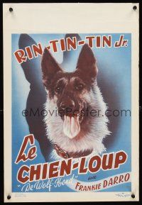 5z281 WOLF DOG Belgian '40s Frankie Darro, art of German Shepherd Rin-Tin-Tin Jr.!