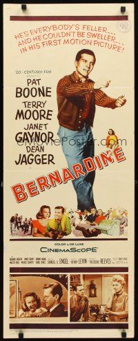 5z452 BERNARDINE insert '57 art of America's new boyfriend Pat Boone, on the screen!