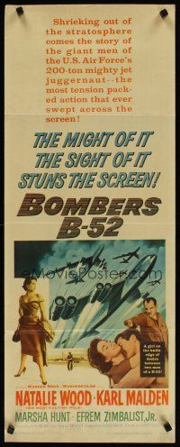 5z463 BOMBERS B-52 insert '57 sexy Natalie Wood & Karl Malden, cool art of military planes!