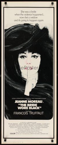 5z468 BRIDE WORE BLACK insert '68 Francois Truffaut's La Mariee Etait en Noir, Jeanne Moreau!