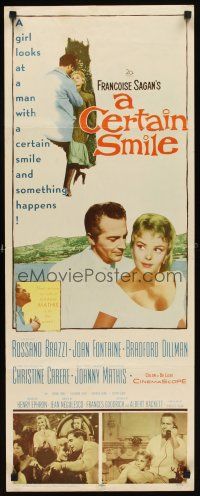 5z483 CERTAIN SMILE insert '58 Joan Fontaine has love affair w/Rossano Brazzi & 19 year-old boy!