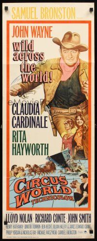 5z488 CIRCUS WORLD insert '65 Claudia Cardinale, John Wayne is wild across the world!