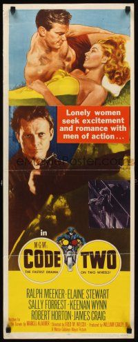 5z491 CODE TWO insert '53 sexy lonely Elaine Stewart seeks excitement & romance with Ralph Meeker!