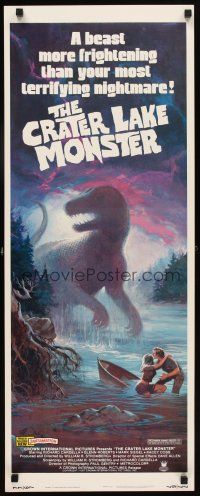 5z496 CRATER LAKE MONSTER insert '77 Wil art of dinosaur more frightening than your nightmares!