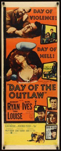 5z503 DAY OF THE OUTLAW insert '59 Robert Ryan, Burl Ives, Tina Louise, a day you'll never forget!