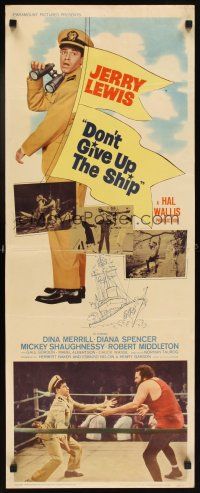 5z509 DON'T GIVE UP THE SHIP insert '59 full-length image of Jerry Lewis in Navy uniform!