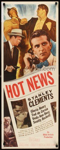 5z555 HOT NEWS insert '53 ace newspaper reporter Stanley Clements takes the underworld for a ride!
