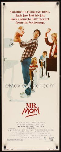5z609 MR. MOM insert '83 wacky image of stay-at-home father Michael Keaton with his kids!