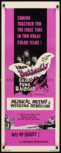 5z614 MUSICAL MUTINY/WEEKEND REBELLION insert '70 Iron Butterfly, Grand Funk Railroad!