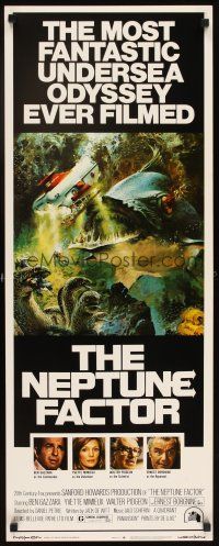 5z617 NEPTUNE FACTOR insert '73 great sci-fi art of giant fish & sea monster by John Berkey!