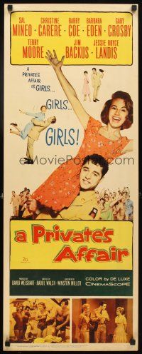 5z654 PRIVATE'S AFFAIR insert '59 soldier Sal Mineo, Barbara Eden & girls, girls, girls!