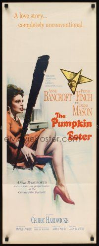 5z657 PUMPKIN EATER insert '64 Anne Bancroft, a marriage bed isn't always a bed of roses!
