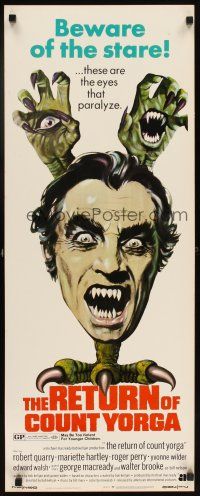 5z667 RETURN OF COUNT YORGA insert '71 Robert Quarry, AIP vampires, wild monster art!