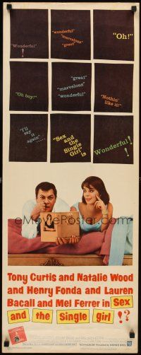 5z696 SEX & THE SINGLE GIRL insert '65 great image of Tony Curtis & sexiest Natalie Wood!