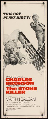 5z726 STONE KILLER insert '73 Charles Bronson, cop who plays dirty shooting guy on fire escape!