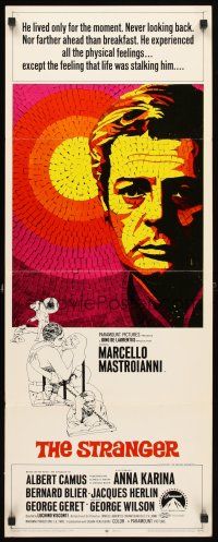 5z729 STRANGER insert '68 Luchino Visconti's Lo Straniero, mosaic art of Marcello Mastroianni!