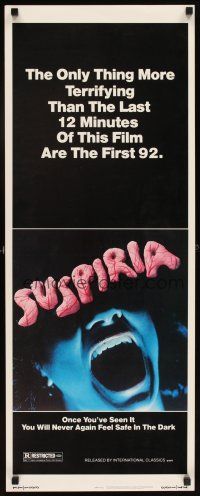 5z733 SUSPIRIA insert '77 classic Dario Argento horror, cool close up screaming mouth image!