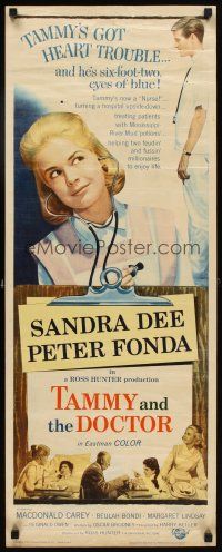 5z743 TAMMY & THE DOCTOR insert '63 nurse Sandra Dee turns hospital upside down, Peter Fonda!