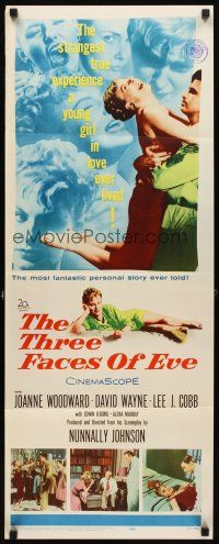 5z760 THREE FACES OF EVE insert '57 David Wayne, Joanne Woodward has multiple personalities!
