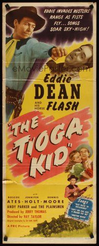 5z766 TIOGA KID insert '48 Eddie Dean, Roscoe Ates, Jennifer Holt, songs soar sky-high!