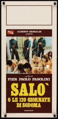 5z285 120 DAYS OF SODOM Italian locandina R80sPier Paolo Pasolini's Salo o le 120 Giornate di Sodoma