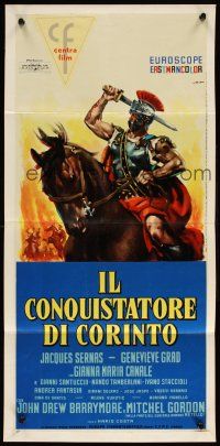 5z307 CENTURION kraftbacked Italian locandina '62 cool art of gladiator John Drew Barrymore!