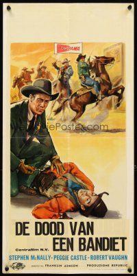 5z349 HELL'S CROSSROADS Italian locandina '57 Stephen McNally as Jesse James, Longi western art!