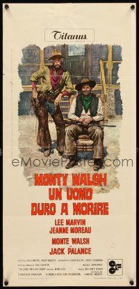 5z373 MONTE WALSH Italian locandina '71 Ciriello art of cowboy Lee Marvin & Jack Palance!